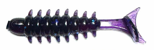 Honey Badger Baits Super Slayer X 2" Grub UBE YAMS (10 pack)