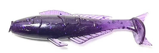 Honey Badger Baits Ultra Slayer Pro 2" Grub UBE YAMS (10 pack)