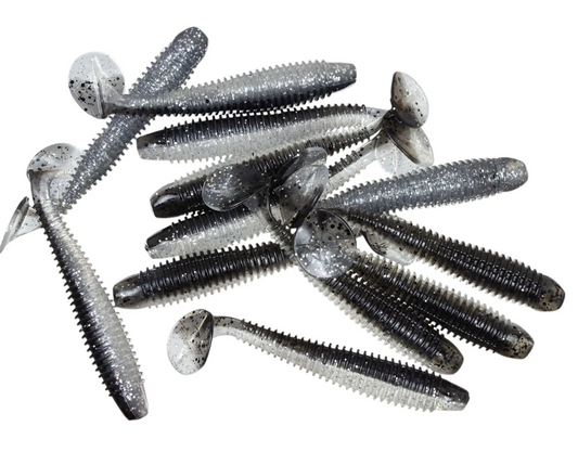 Battlestar 5" Rib Bait UV Silver Anchovy 8pcs