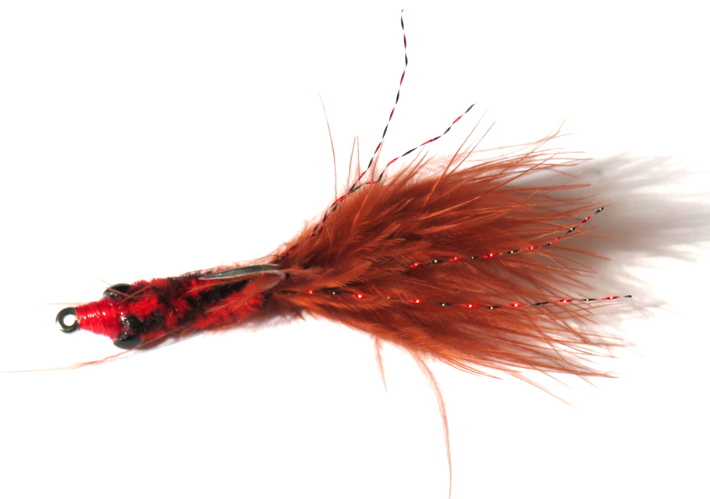 Surf Fly Dark Red Fry Hand-Tied by Lee Baermann