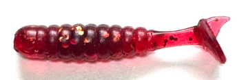 Honey Badger Baits Super Pro 2" Grub Red Engine Oil (10 pack)