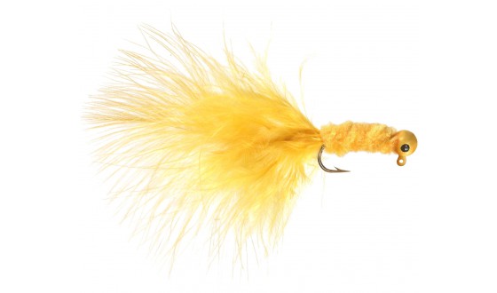 Tiny Tott 1/8th Ounce Bonito Jig Yellow with Yellow Head (3ct)