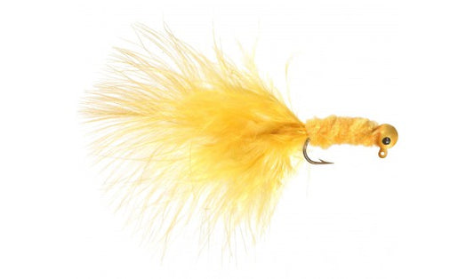 Tiny Tott 1/8th Ounce Bonito Jig Yellow with Yellow Head (3ct)