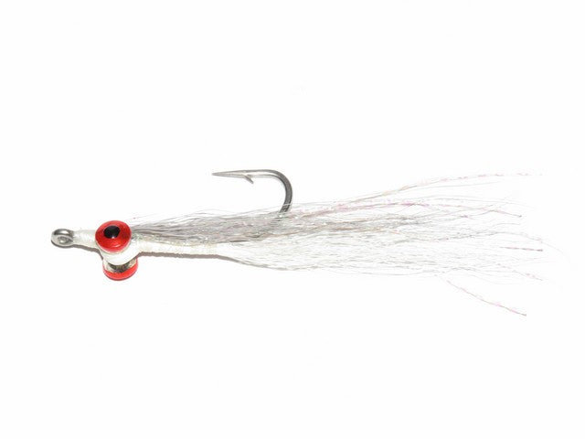 Clauser Shimmer and White Surf Fly, Size #2/0 – surffishtackle