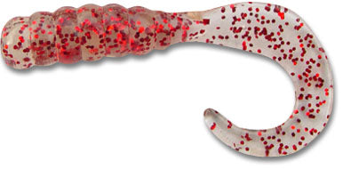 Big Hammer 1 3/4" Clear Red Grub (25 pack)