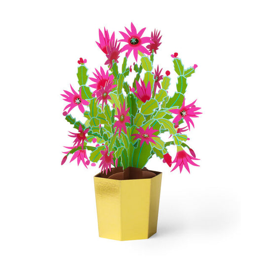 Pop-Up Holiday Card: Christmas Cactus