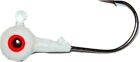 Jig Head 1/8th ounce White With Red Eyes (5 ct)