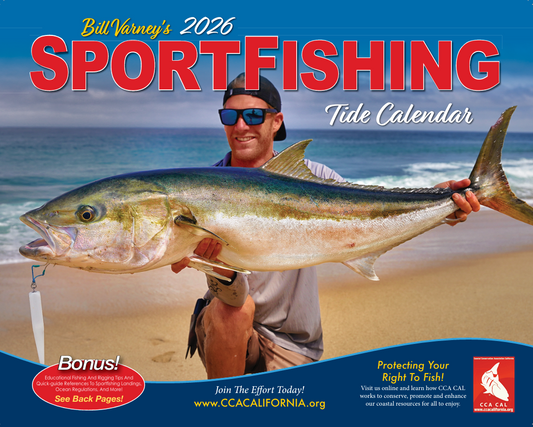 2026 CCA SportFishing Tide Calendar (FREE SHIPPING)