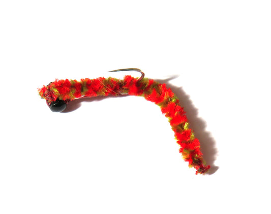 Surf Fly Red Worm    Hand-Tied by Lee Baermann