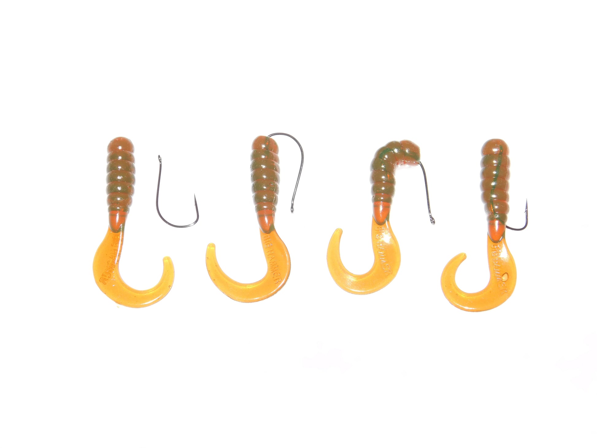 bluegill fishing hooks Big Hammer 1 3/4" Red Bluegill Grub (25 pack) – surffishtackle