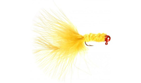 Tiny Tott 1/8th Ounce Bonito Jig Yellow with Red Head (3ct)