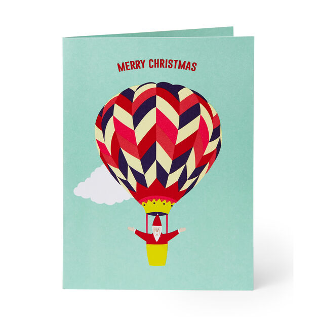 Pop-Up Holiday Card: Hot Air Balloon Santa