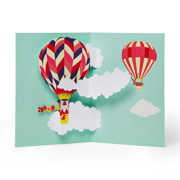 Pop-Up Holiday Card: Hot Air Balloon Santa